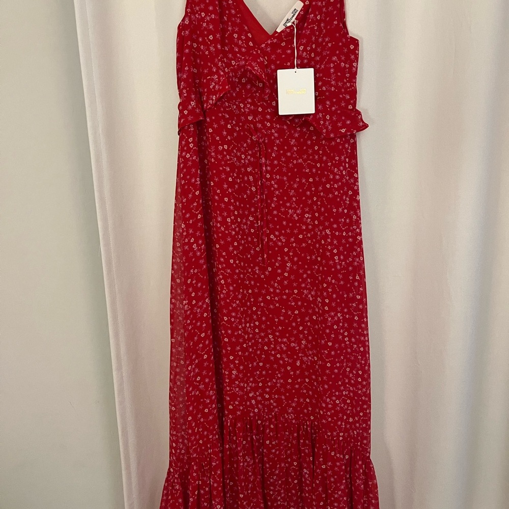 Red Floral Maxi Dress